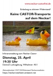 Keine CASTOR-Transporte auf dem Neckar! | Ludwigsburg