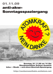 Weiterlesen: Anti-AKW-Sonntagsspaziergang am 1.November